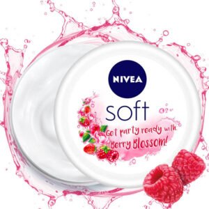 Nivea Soft Light Moisturizer Berry Blossom Cream 100ml